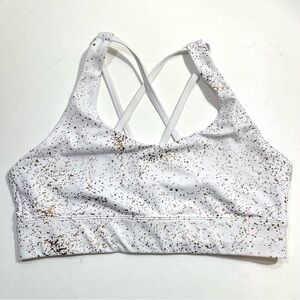 ZYIA White Stay Gold Light N Tight Sports Bra